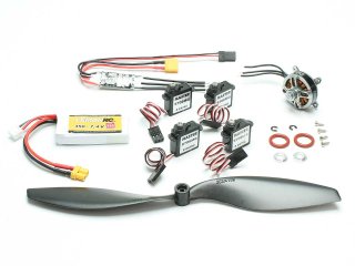 Antrieb + Servos Lil Fokker