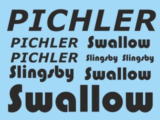 Dekorsatz Slingsby T45 Swallow 1800 mm (schwarz)