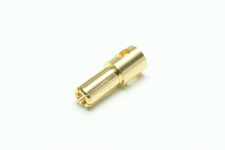 Gold plated bullet connector male 5.5mm (50 pcs.)