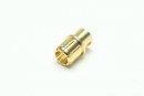 Gold plated bullet connector male 8.0mm (50 pcs.)