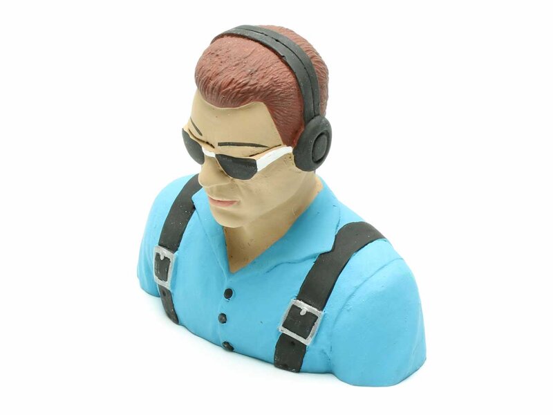 Pilotenpuppe Sport 100mm / blau